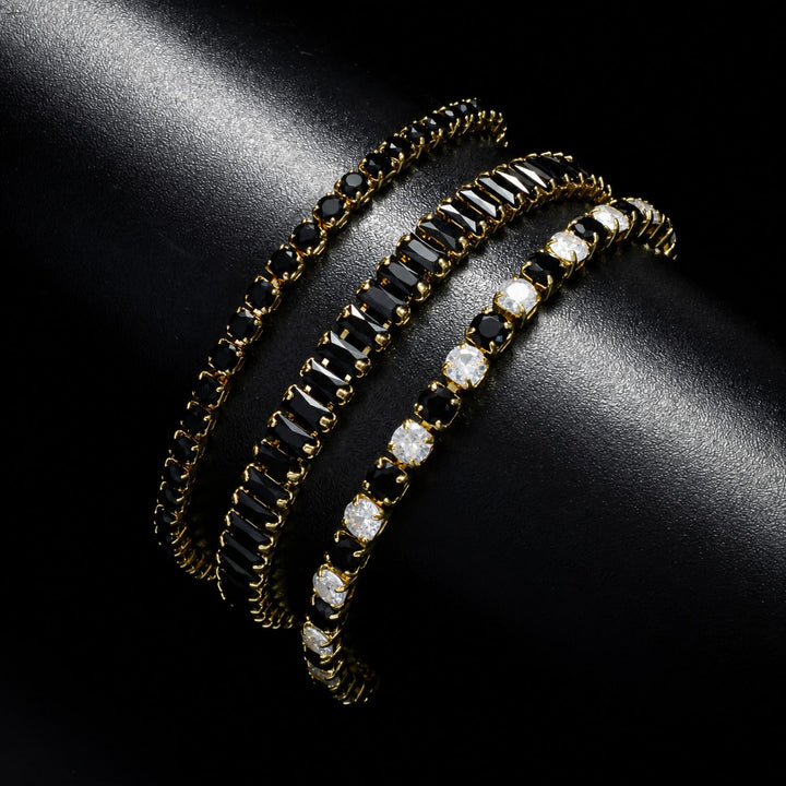 Elegáns Onyx és Réz Karkötő Szett