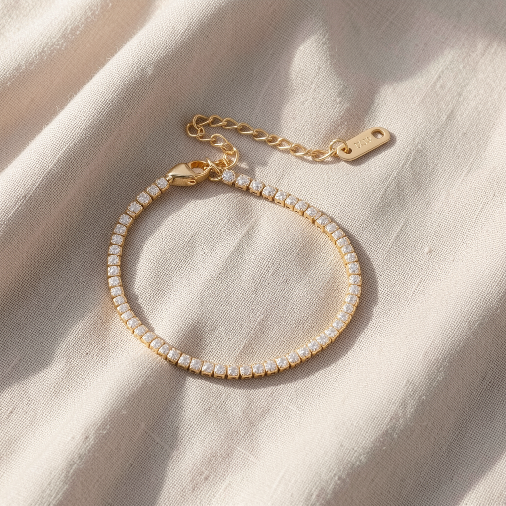 Kristály Luxe Teniszkarkötő - Elegáns Sportos Kiegészítő