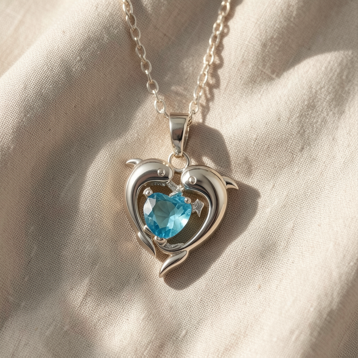 Oceanheart Ikrek Nyaklánc | Fehér Arany